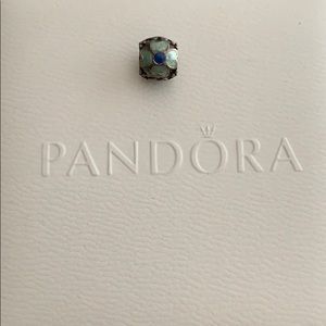 Pandora Green and Blue Enamel Daisy Flower Charm